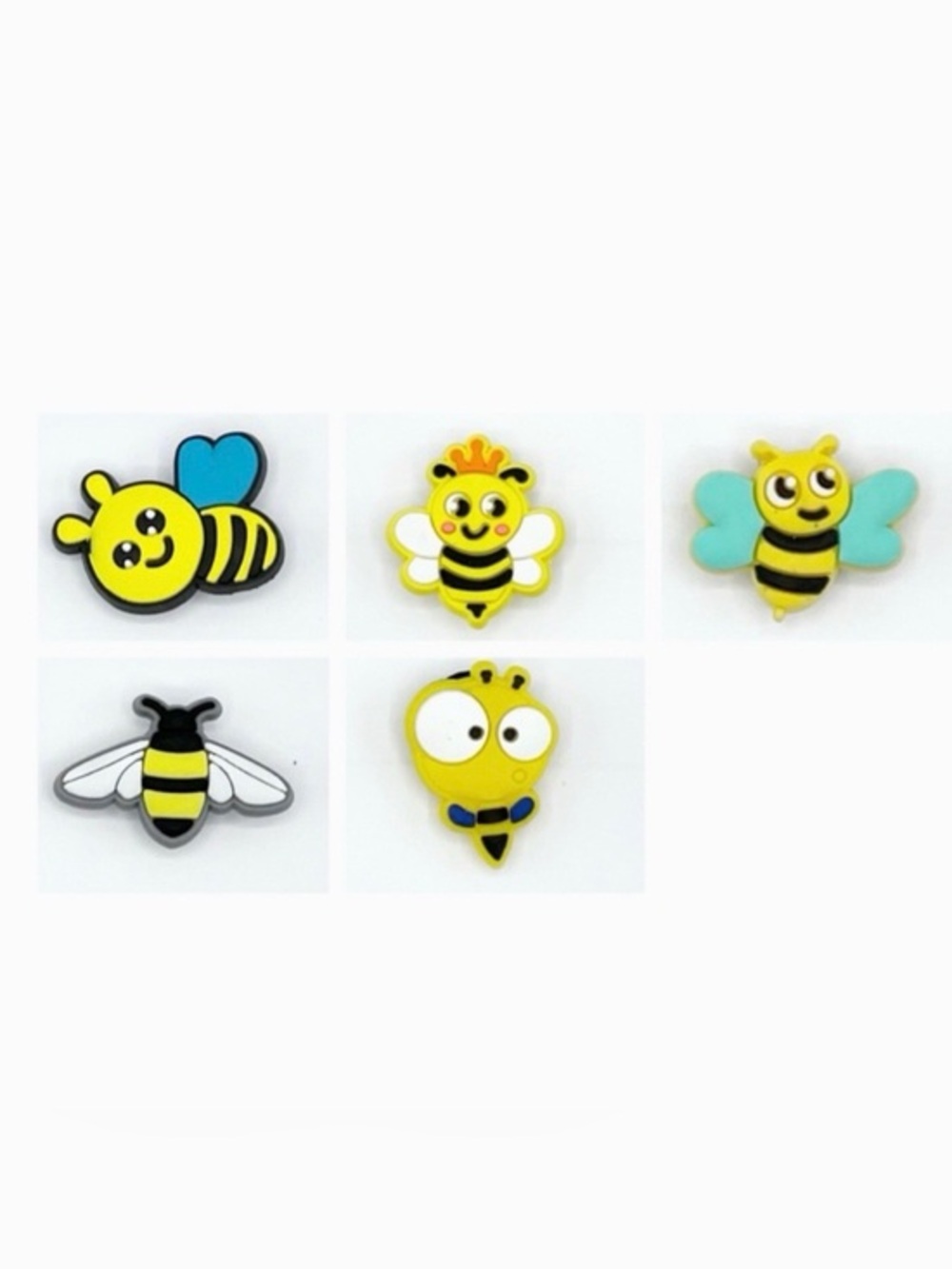5 Pieces Bee Bugs Shoe Charms For Croc Shoes Insects Bees